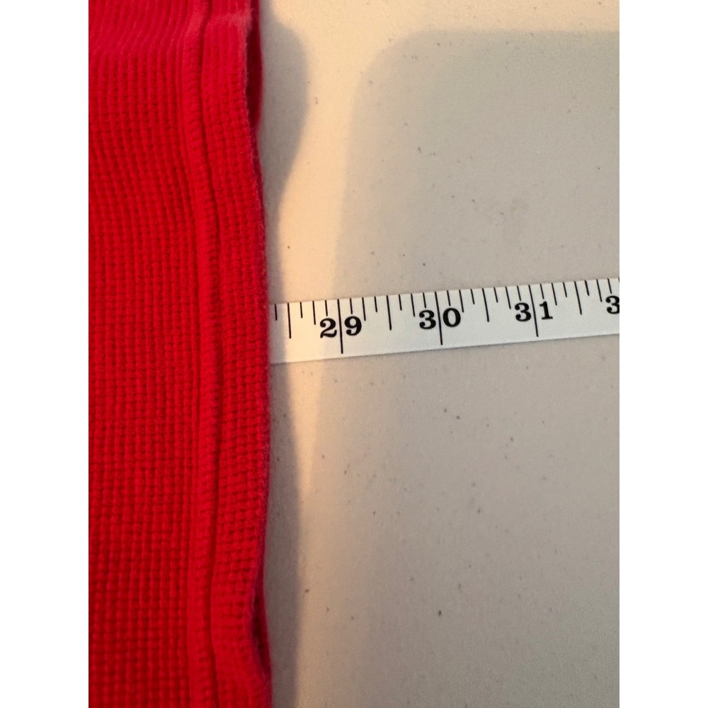 Polo Ralph Lauren Mens XL Red Waffle Knit Thermal Long Sleeve Crewneck Shirt - Picture 4 of 5